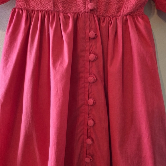 Anthropologie Maeve Puff Sleeve Sweetheart Feminine Casual Mini Dress Red Size S - Picture 10 of 16